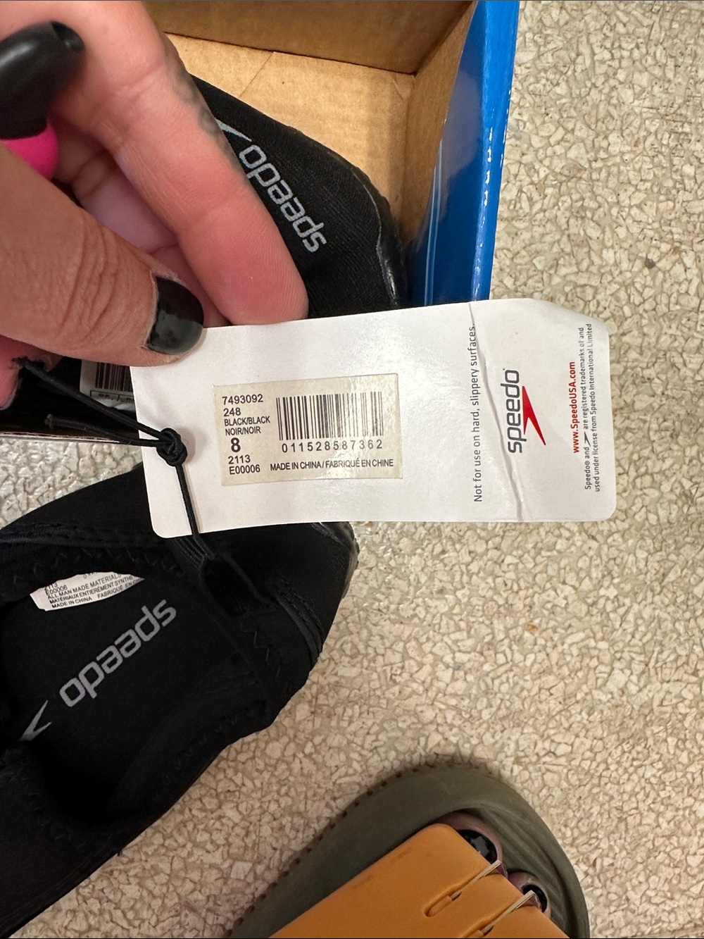 Speedo Black Slip-On Water Shoe